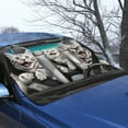 thumbnail image 3 of FOR U DESIGNS Cat Print Car Windshield Cover for Ice and Snow Car Windshield Snow Cover Thicken Auto Winter Frost Cover Windshield Protector for Most Vehicles (55.9"x 37.7"), 3 of 6
