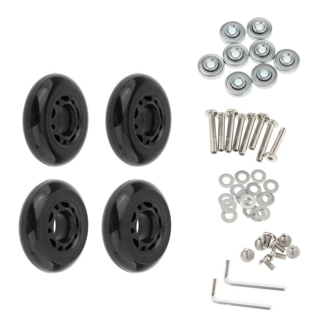 4 Roues de Remplacement pour Valise Axes de Valise Ensemble de Roues de Remplacement 63X18mm