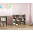 thumbnail image 2 of Tot Mate 7 Section Storage Shelf Cubbies for School Classroom Furniture, 23"H (Shadow Elm Gray) RTA, 2 of 5