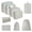 Beige, variant on ROFAY 9-Pieces Travel Packing Cubes for Suitcase, Luggage Packing Organizer Bags for Airplane, Road Travel and Camping - Gray