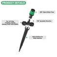 thumbnail image 2 of Uxcell 12-Pack Drip Irrigation Emitters, Adjustable 360 Degree Water Flow for 1/4" Tubing [Dark Green, Drip], 2 of 6