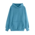 thumbnail image 4 of Lmnyox Basic Sweatshirts for Women Soft Comfy Long Sleeve Hoodies Oversized Fall Casual Pullover with Pocket, 4 of 4