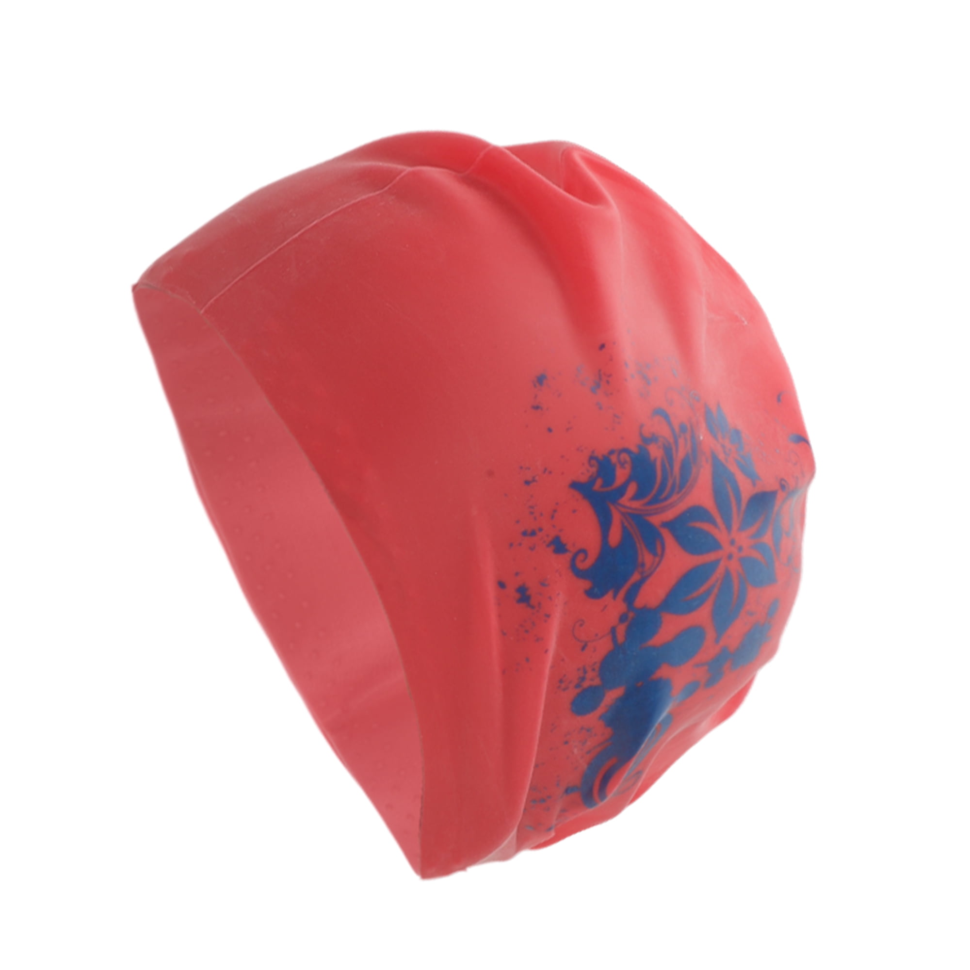 Unique Bargains Floral Pattern Swim Cap 1Pc Red