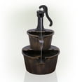 thumbnail image 6 of Alpine Corporation 27" Two-Tier Barrel & Pump Outdoor Fountain, Bronze, 6 of 9