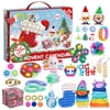 32Pcs bubble fingertip sensory toys 2021 Advent Calendar Santa Claus Pressure Relief Children Christmas Holiday Gifts