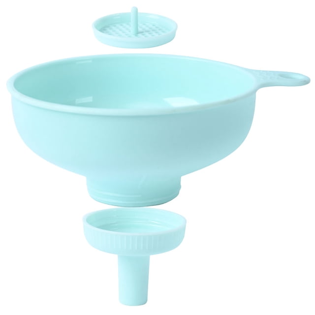 Embudo grande de boca ancha de plástico para cocina, para llenar botellas.