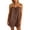 hgg306-Brown, variant on Ounisa Women's Solid Summer Loose Suspender Shortalls Pocket Bib Overall Shorts Soft Breathable Lightweight Stretchy Comfy
