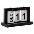 thumbnail image 1 of Calendar Office Desk Decoration Wooden Perpetual Calendar with Metal Iron Ring Rust-resistant Desktop Decor Desktop Calendar, 1 of 8