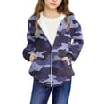thumbnail image 5 of YUNAFFT Boys & Girls Camo Hooded Zip-Up Sweatshirt Oversized Fit Military Print Long Sleeve Casual Sporty Style Urban Street, 5 of 8