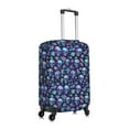 thumbnail image 3 of Balery Luggage Cover Skull purple flower Print Suitcase Covers for Luggage Elastic Washable Suitcase Protector Fits 18-32 Inch Luggage-X-Large, 3 of 9