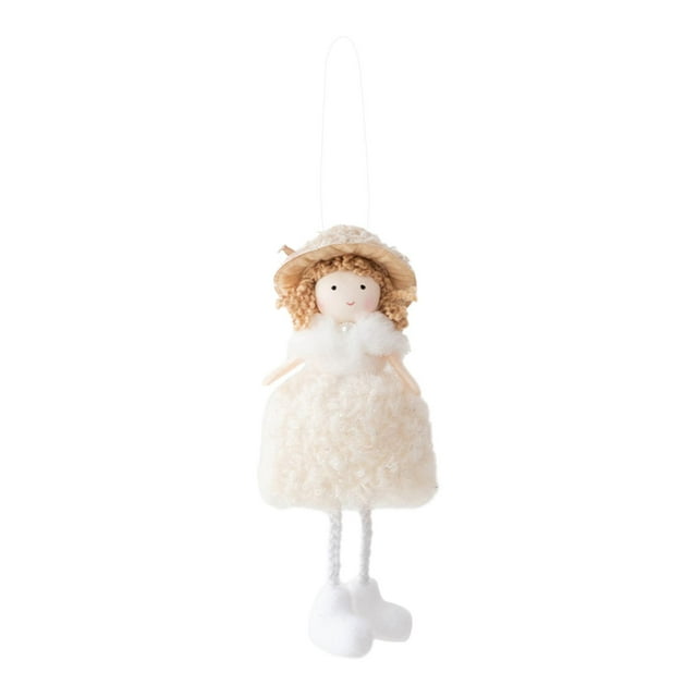 Muñeco colgante de Navidad, adorno colgante para de Navidad, colgante de Navidad portátil, decoración navideña para suministros de fiesta de año , Ángel Ángel de color