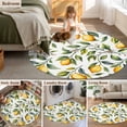 thumbnail image 5 of Round Rug 6Ft Washable Non-Slip, Summer Yellow Lemons Circle Area Rugs for Living Room Bedroom, Green Leaves Flowers Country Plants Indoor Floor Mats Carpet Runner for Home Decor Aesthetic, 5 of 8