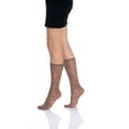 thumbnail image 3 of Flower Patterned 8 Pairs Sheer Knee Socks for Women 15 Denier Stay up Band (Mink) from M.O.S, 3 of 6