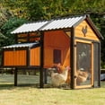 thumbnail image 5 of Weatherproof outdoor chicken coop with waterproof PVC roof. Outdoor chicken coop with removable bottom for easy cleaning.Large space Coop suitable for 6-8 chickens, 5 of 7