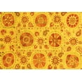 thumbnail image 1 of Ahgly Company Indoor Rectangle Abstract Yellow Modern Area Rugs, 2' x 5', 1 of 4