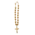 thumbnail image 4 of Pulsera de cuentas budistas retro con cruz de Jesús, pulsera de rosario, cadena de muñeca, 4 of 5