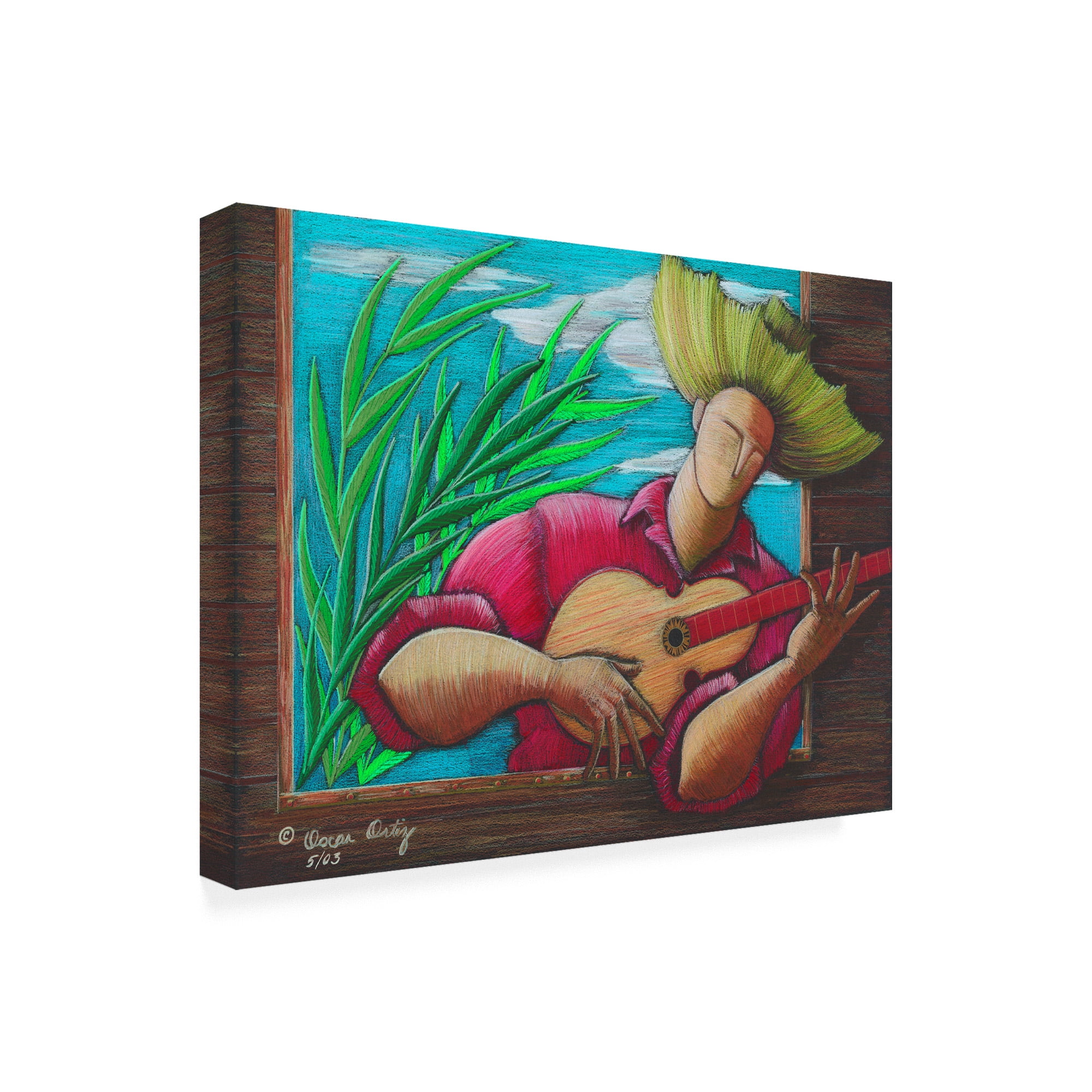 Trademark Fine Art 'Musicians Guitar 1' Canvas Art by Oscar Ortiz