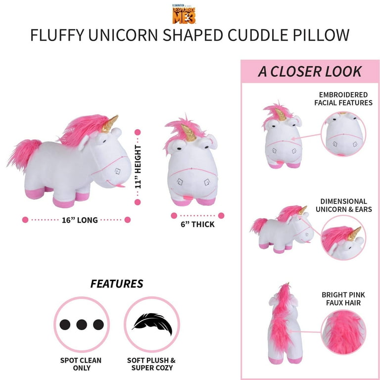 Despicable Me Fluffy the Unicorn Kids Plush Pillow Buddy, 21 x 17