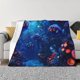 thumbnail image 1 of Fotbe Deep Sea Glowing Fishes Manta de Franela con Estampado, Manta Ultrasuave para Cama, Sofá, Auto, Hipoalergénica y Antibolitas-50"x40", 1 of 6