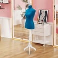 thumbnail image 6 of FDW Dress Form Sewing Mannequin - 50-63" Adjustable w/Wooden Tripod Stand，Blue, 6 of 7