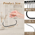 thumbnail image 3 of 14 Pack Hat Hanger for Closet, Hat Organizer for Baseball Caps, Stainless Steel Space-Saving Hat Rack for Caps, Belts, Scarves & Bags, White & Black, 3 of 9