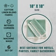 thumbnail image 7 of Fingercraft Cloth Napkin, Soft Quality Cotton Linen Blend Fabric, Dinner Napkins with Premium White Lace, 6 Pack, 20”x20” Aqua, 7 of 7
