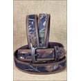 thumbnail image 2 of Nocona Men's Brown Leather Belt with Camo Center Inlay N24362222, 2 of 4