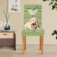 thumbnail image 4 of Yayeee 2 Pack Dining Chair Covers Stretch Parson Chairs Slipcovers Seat Protector, Green Martini Glass, 4 of 6