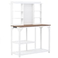 thumbnail image 2 of Potting Table, Wooden Potting Bench Farmhouse Garden Workstation with 6-Tier Shelves, Large Tabletop & Side Hook, Outdoor Work Bench for Backyard Courtyards, 47.2''Lx18.9''Wx64.6''H, White, 2 of 7