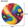 thumbnail image 6 of Colorful Tie Dye Wave Sphere Pattern Round Tablecloth 60"x60",Wrinkle Wipeable Table Cloth for Kitchen Dining Room Picnic Patio Party, 6 of 6