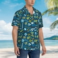 thumbnail image 5 of Daiia Modern Excavator Hawaiian Shirt for Men Gentle Cotton Regular Short Sleeve Casual-Small, 5 of 9