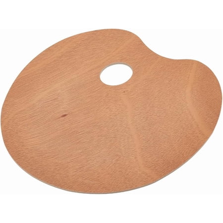 1 pc Oval Wood Color Palette Sienna 298x248x4.5mm Hole: 46.5x35.5mm