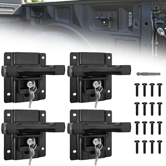 4x Truck Bed Tie Down Anchors Brackets & Box Link Cleats for Ford F150/250/350