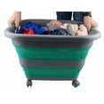 thumbnail image 7 of SAMMART Collapsible Plastic Laundry Basket with Wheels 39L (10.3 Gallons) -Foldable Pop Up Storage Container for Laundry, Camping & Home, 7 of 7