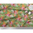 thumbnail image 2 of Soimoi Poly Georgette Fabric Floral,Toucan & Flamingo Bird Print Fabric by The Yard 52 Inch Wide, 2 of 3