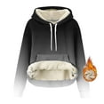 thumbnail image 7 of Yteetum Women's Oversized Hoodies Sweatshirts Drawstring Winter Warm Fleece Lined Pullover Hooded Sweatshirts Top Womens Casual Gradient Print Loose Long Sleeve Thick Thermal Fleece Hooded Sweatshirt, 7 of 7