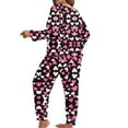 thumbnail image 5 of FDGIU ‌‌‌‌Women's Heart Print Pajamas Plus Size - Long Sleeve Button Up & Pants Comfy Sleepwear Set, 5 of 7