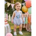 thumbnail image 5 of RUINIXCW Baby Boy First Birthday Outfit 1st Birthday One Years Old Clothes Summer Fall Romper Overalls Animal Embroidery Sleeveless Bodysuit Jumpsuit, 5 of 10