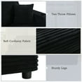 thumbnail image 5 of Harper & Bright Designs Oversized Loveseat Sofa Chaise Lounge Extra Deep Seat Corduroy Sleeper Sofa for 2 People with USB Ports & Cup Holders for Living Room, Black, 5 of 14