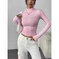 thumbnail image 4 of Zeagoo Mock Neck Tops for Women Dressy Casual Fall Long Sleeve Shirts Winter Undershirts Lightweight Slim Fit Clothes, 4 of 6