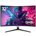 thumbnail image 4 of CRUA 32" QHD 165Hz Curved Gaming Monitor, VA Screen ，1800R, FreeSync, 99 sRGB, Low Blue Light, HDMI/DisplayPort, Wall Mountable - Black, 4 of 8
