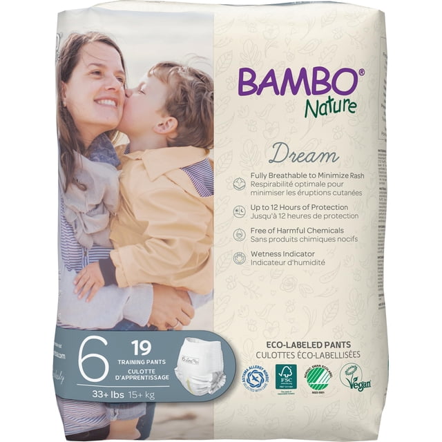 Pantalones de entrenamiento Bambo Nature Premium Eco, talla 6 (190 unidades)