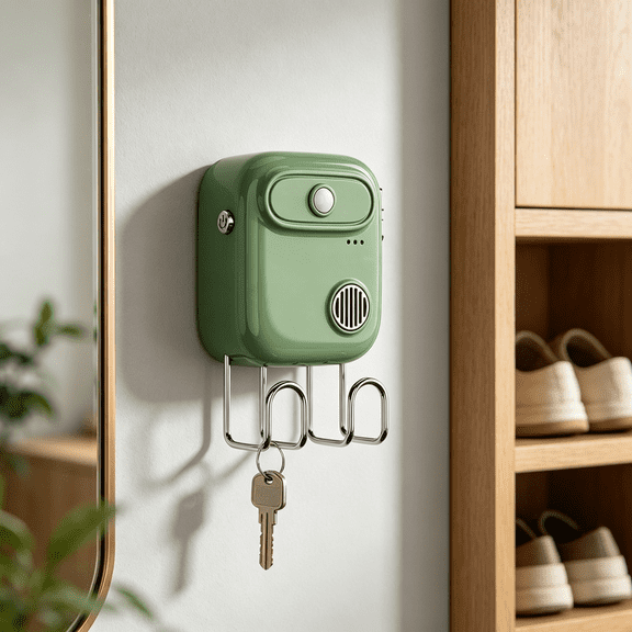 Infrared Induction Intelligent Voice Alert Hook, WallMount Key Hanger for Front Door Entry, Decorative Home Organizer, Senior Reminder Accessory, No Battery Included