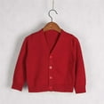 thumbnail image 2 of KANG Fashion Kids Girls Cardigan Long Sleeve Kid Button Sweater Girl Crew Neck Cardigans Sweater Toddler Sweaters, Brick Red 12M, 2 of 4