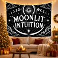 thumbnail image 3 of Moonlit Intuition Celestial Eye and Crescent Moon on Starry Night Sky, Mystical Gothic for Witchy Decor Fans, Occult Wall Art, Halloween Gift, Tapestry Wall Hanging for Bedroom and Living Room, 3 of 7