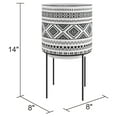 thumbnail image 4 of Aspire Home Accents  Mateo Modern Ceramic Planter, Black & White, 4 of 6