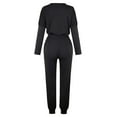 thumbnail image 4 of Cyber of Monday under 10.00 LYXSSBYX Womens Long Sleeve Tops Hot Sale Clearance Women's Christmas Print Long Sleeve O-neck Sport Pullover Leisure Crop Tops + Pants Set, 4 of 5