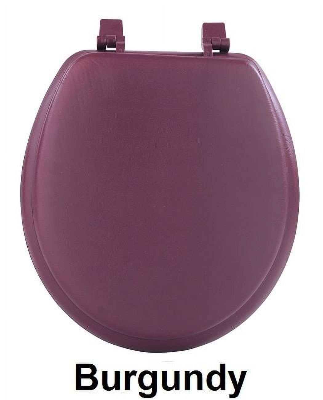 Achim Fantasia 17" Soft Standard Vinyl Toilet Seat, One Size Fits All, Burgundy