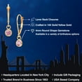 thumbnail image 2 of Gem Stone King 14K Yellow Gold Pink Lab Grown Diamond Earrings for Women | 0.50 Cttw | Gemstone April Birthstone | Round 4MM, 2 of 6