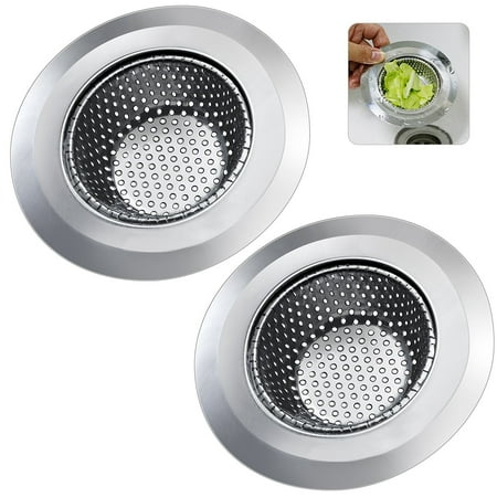 Ipow Kitchen Sink Strainer Wide Rim 4 5 Diameter Stainless Steel Mesh Cover Anti Clogging Micro Perforation 2mm Holes Rust Free Dishwasher Safe 2